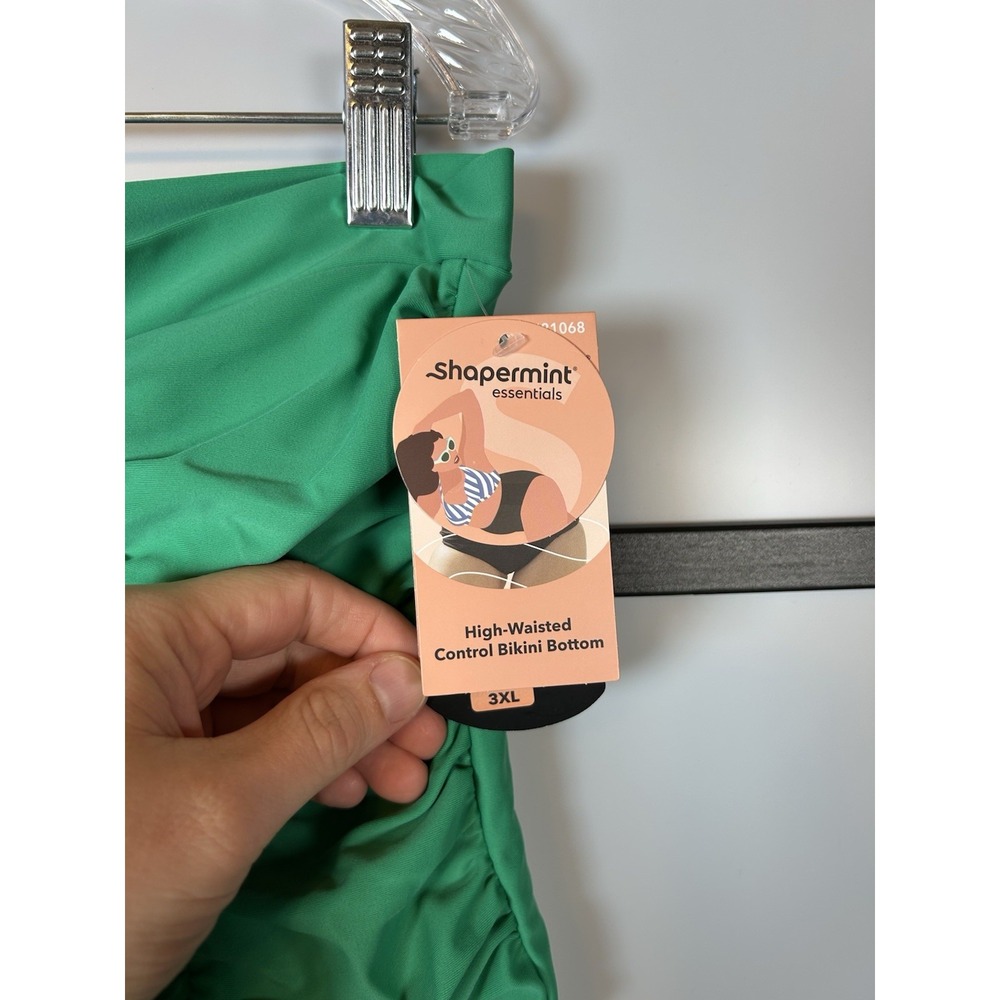 Shapermint Women's High-Waisted Control Bikini Bottom Green 3XL - Picture 3 of 6